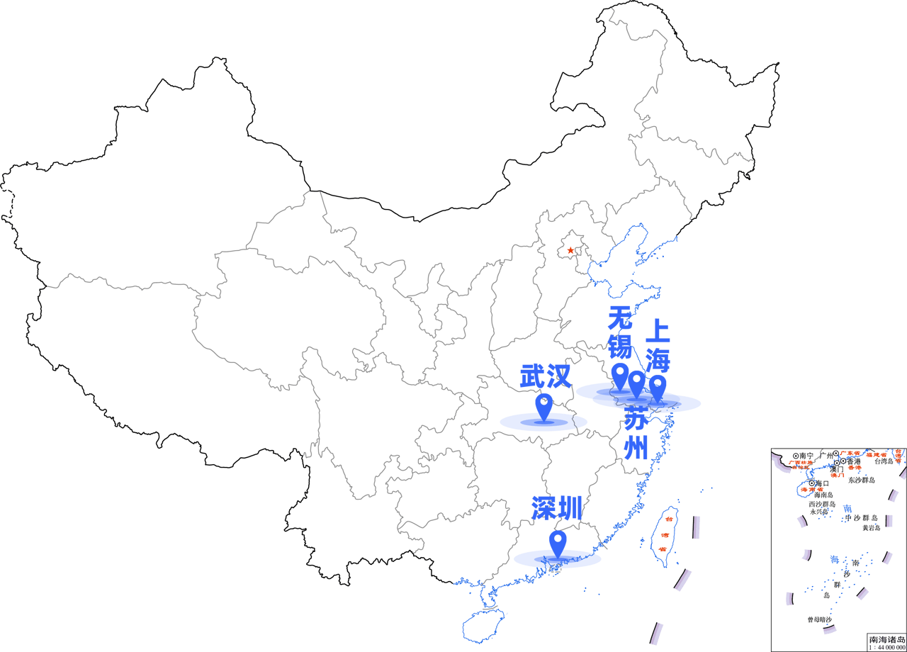 星谷云全国合作伙伴服务覆盖地图