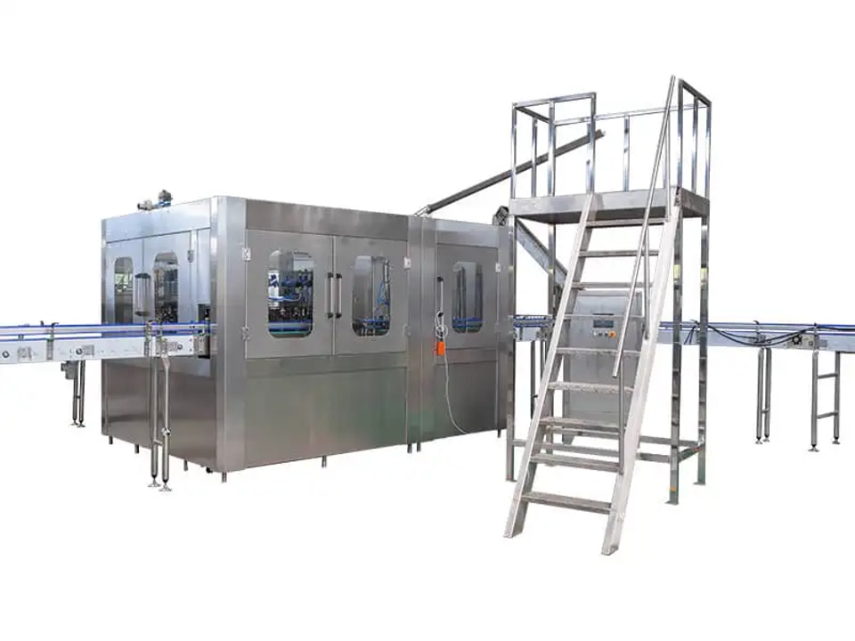 Glass Bottle Carbonated Soft Drink 3 In 1 Filling Machine