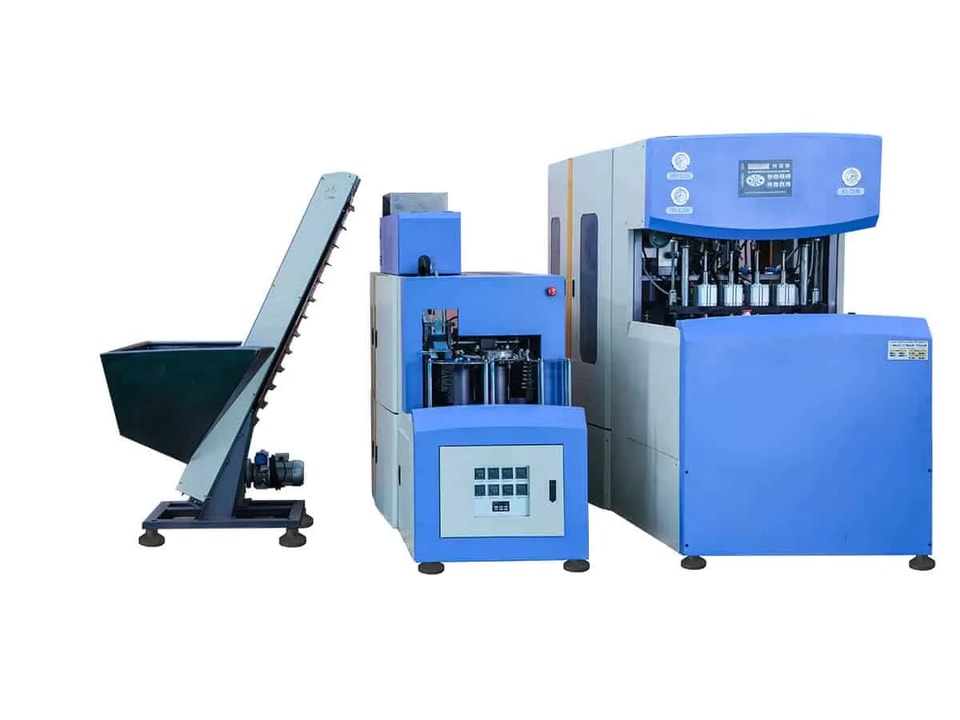 Semi Automatic 4 Cavities PET Bottle Blow Moulding Machine