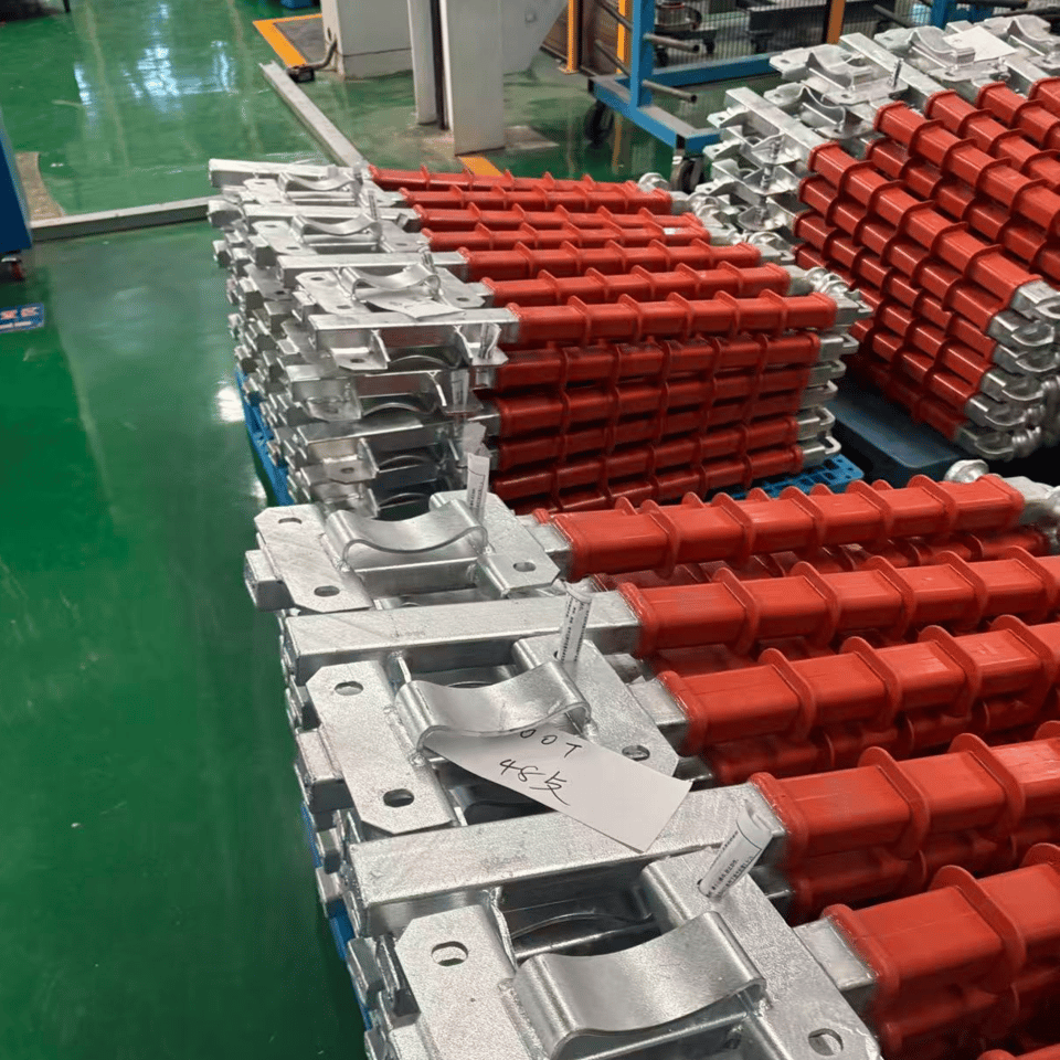 Packed products delivered to customer site