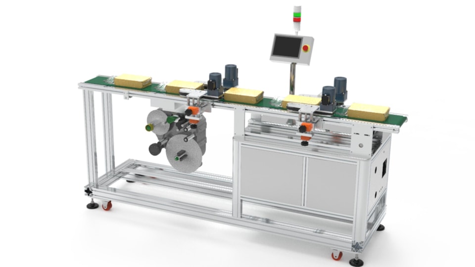 Bottom Labeler on Box/Bag/Container/Trays