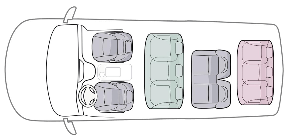 Configuration des sièges — 10 places · Premium