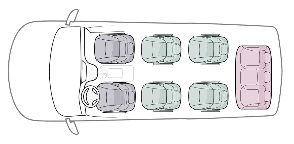 Configuration des sièges — 9 places · Premium