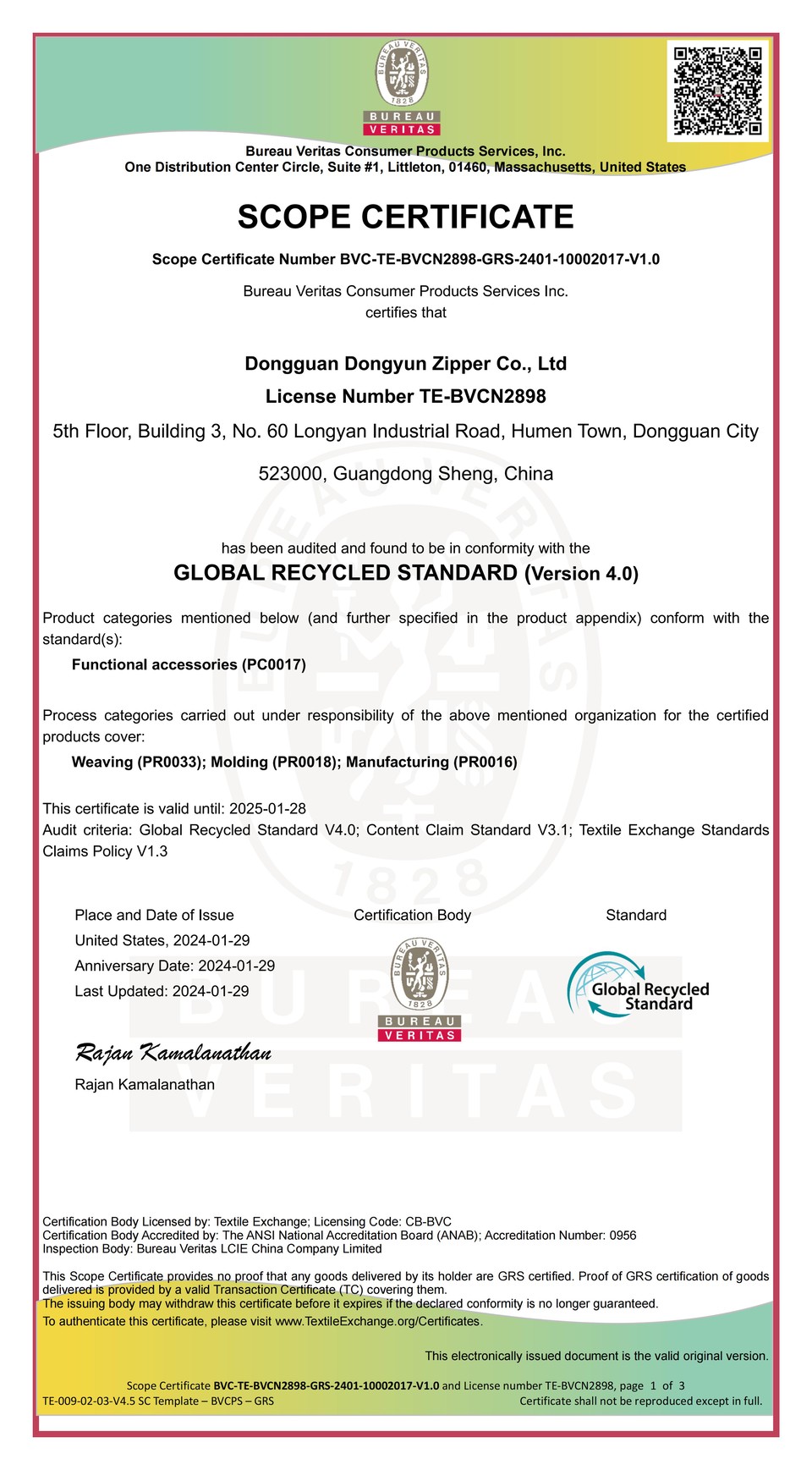 Certificate 1