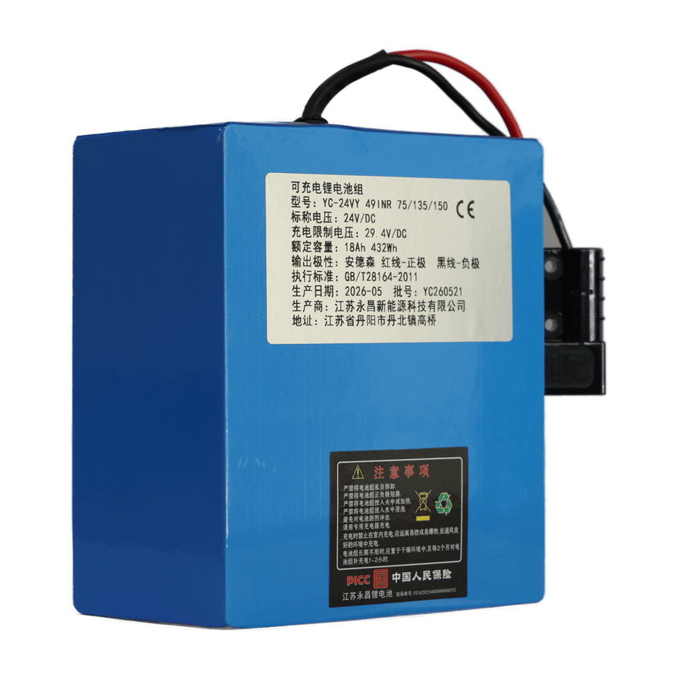 Pack batterie lithium 24V 18Ah