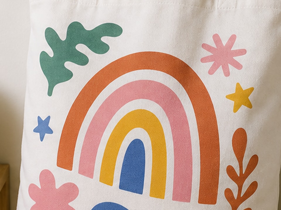 Digital printing on a custom bag