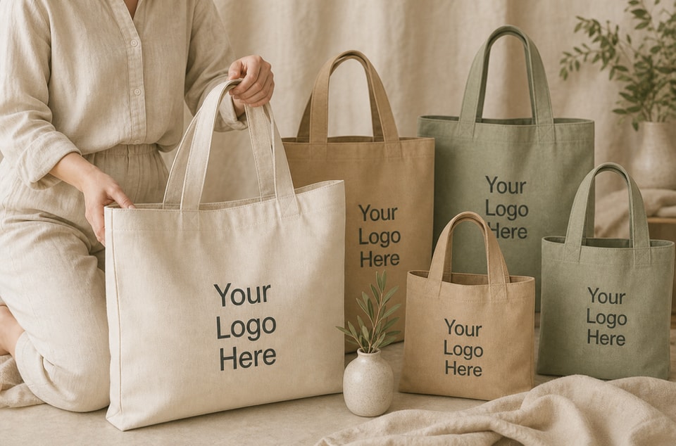 Custom canvas bags with your logo here