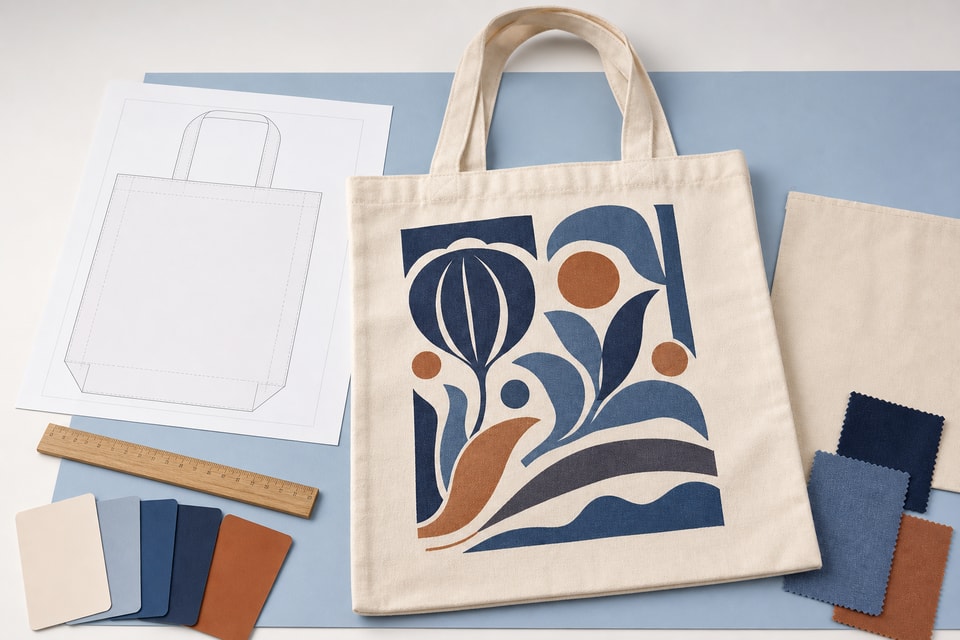 Canvas bag design and size planning