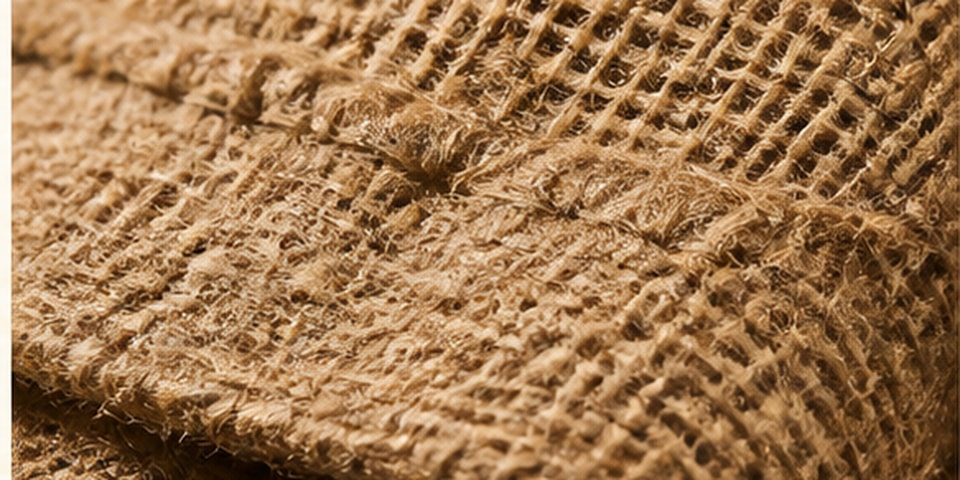 Close-up jute bag material texture