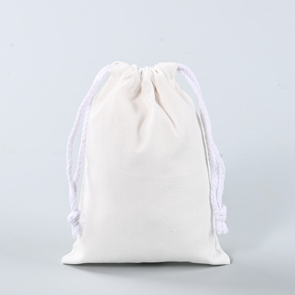 Poly-Cotton Canvas Storage Drawstring Bags Bulk SK-08