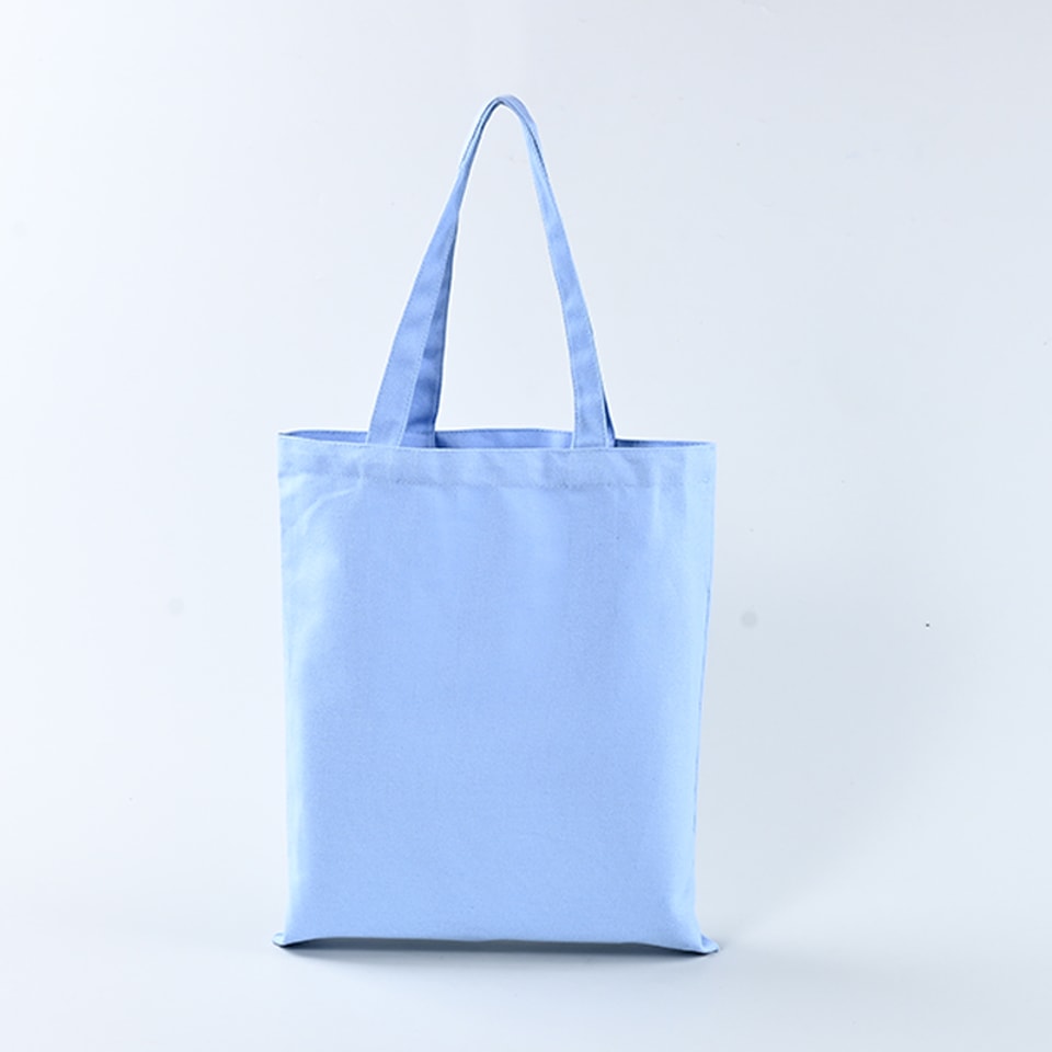 Eco-friendly Blue 100% Cotton Canvas Tote QM-03