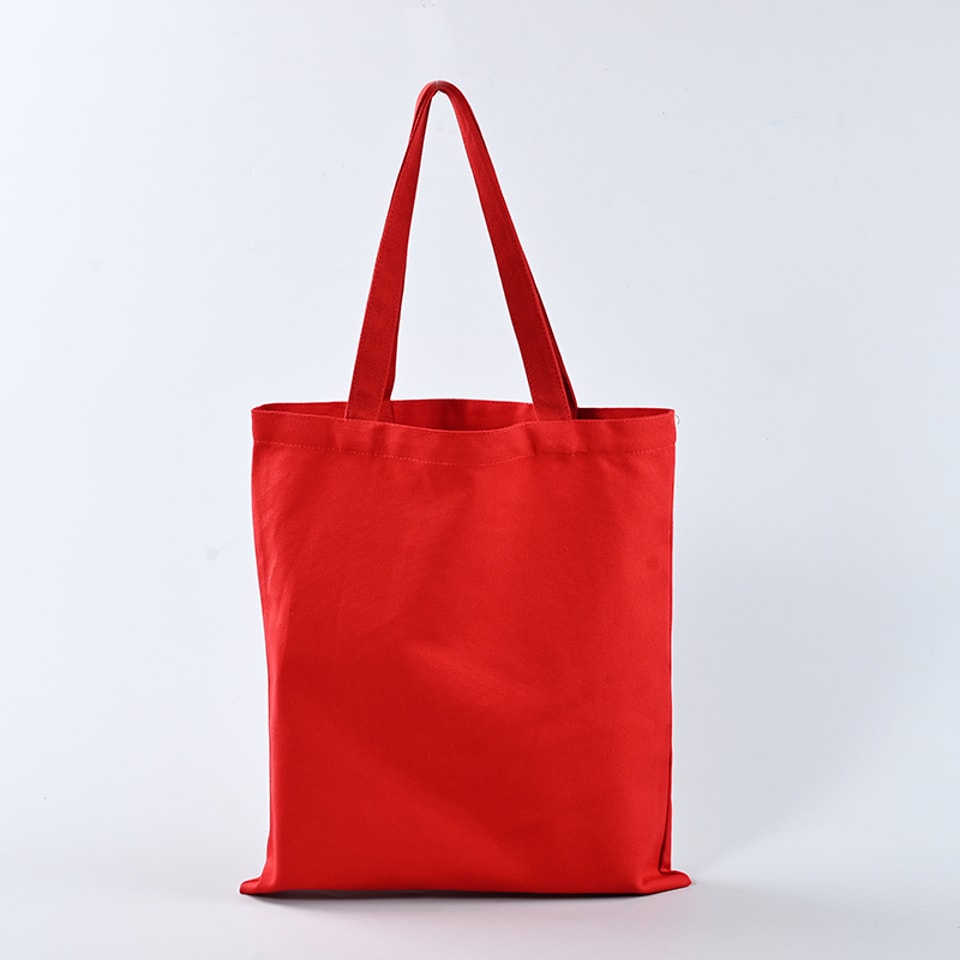 Gift and Event Cotton Canvas Red Tote Bag QM-13