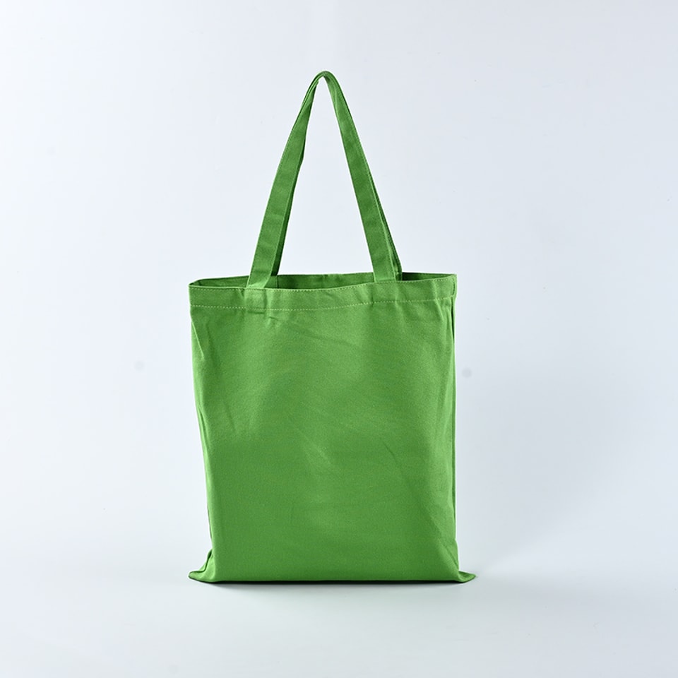 100% Cotton Canvas Green Tote Bag Canvas QM-14