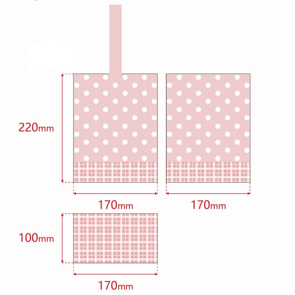 Pink polka-dot lifestyle shopping bag