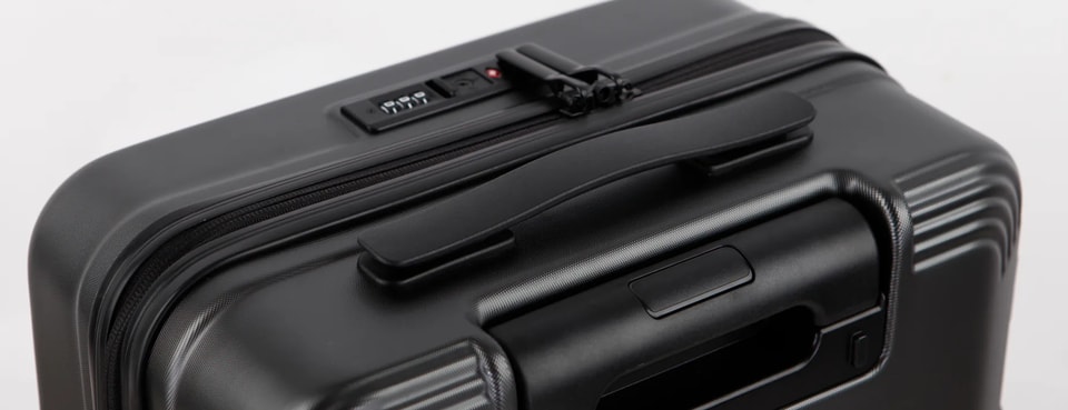 Zipper travel luggage with top grip and TSA lock