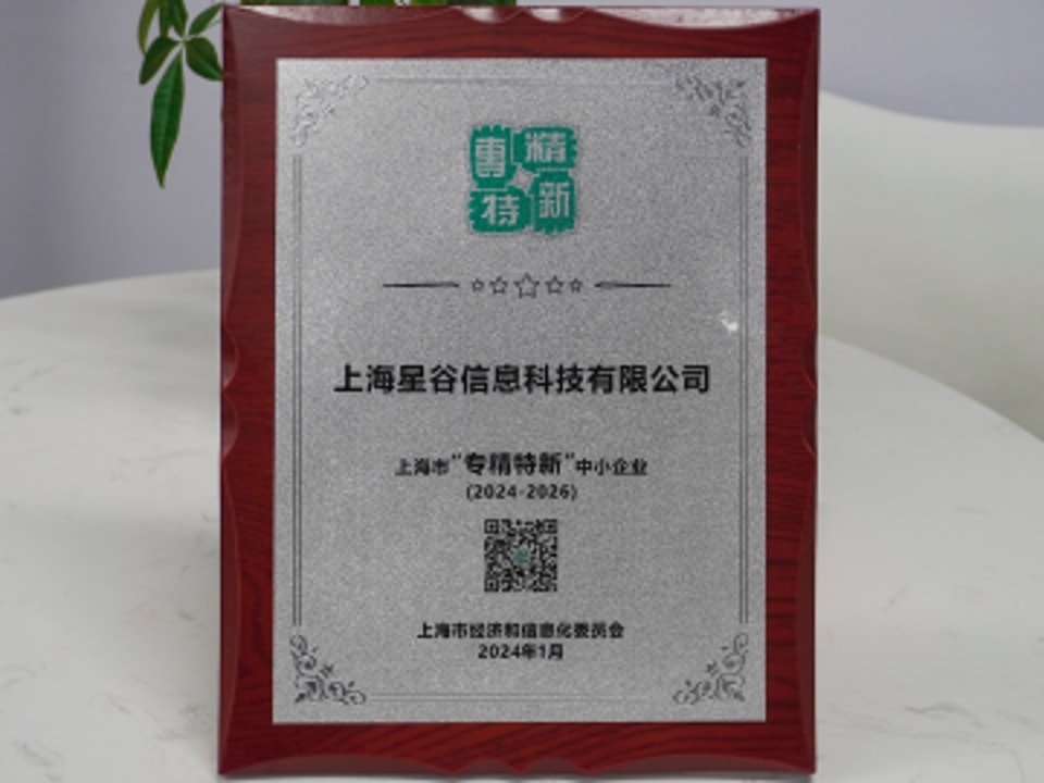 上海市专精特新认证荣誉证书