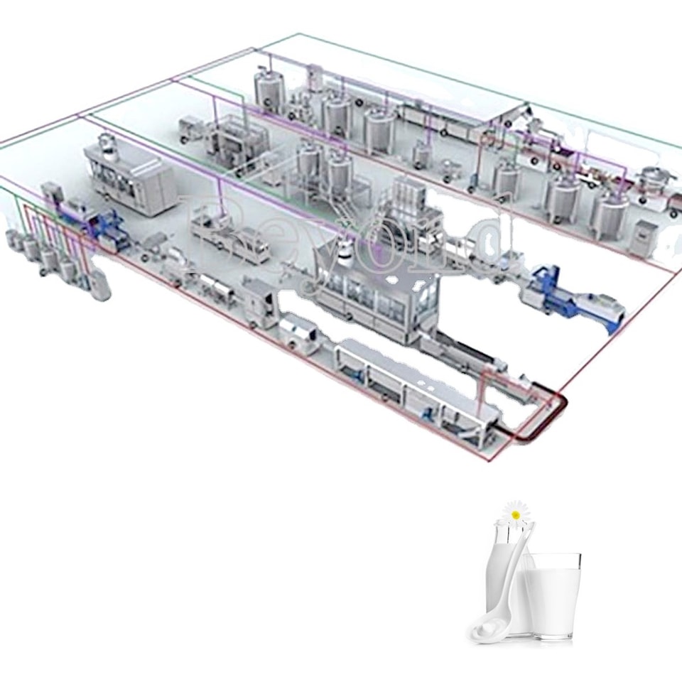 Línea de procesamiento de leche pasteurizada