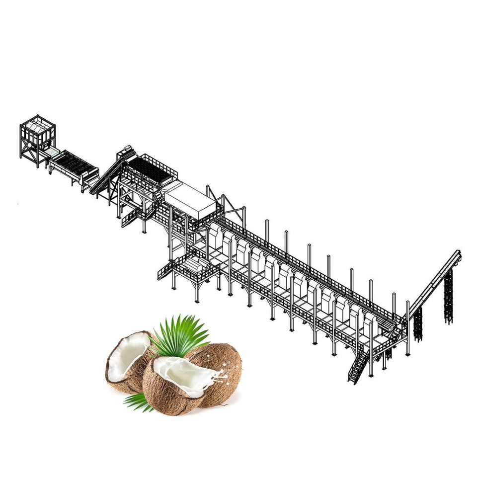 Línea de procesamiento de coco
