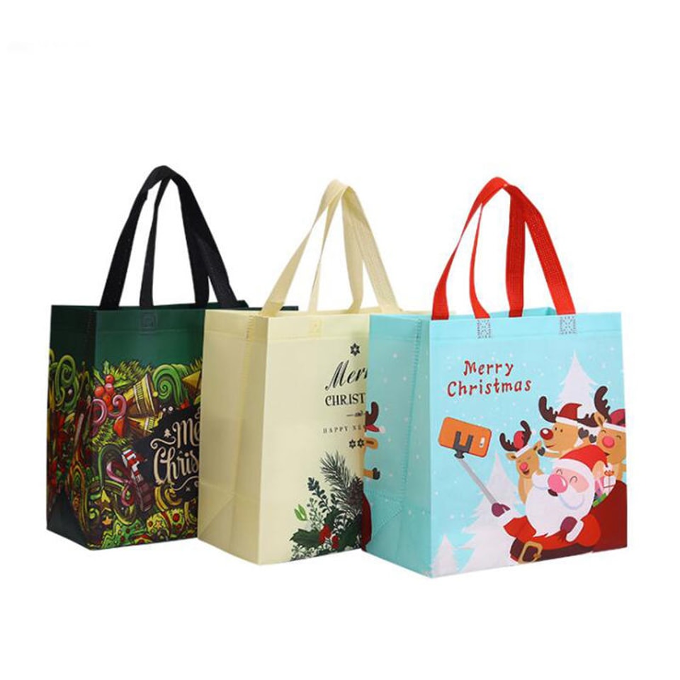 Custom Print Eco Non-woven Reusable Nonwoven Grocery Promotional Green Laminated PP Non Woven Tote Shopping Cloth Bag With Logo
