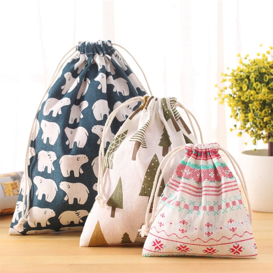 High Quality Eco Friendly Cheap Custom Size Small Canvas Draw String Bags