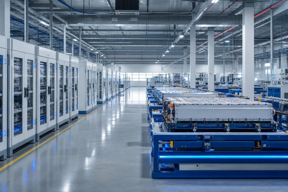 Instalaciones modernas de fabricación y pruebas de baterías de litio YC