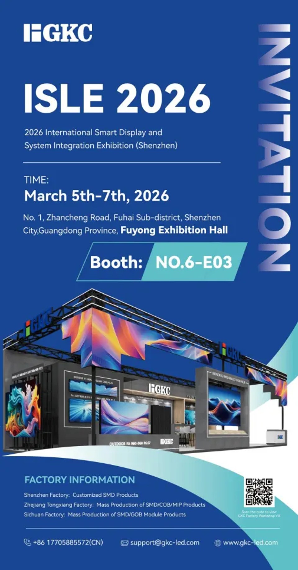 GKC destaca en ISLE 2026 con el lanzamiento de nuevos productos de pantallas inteligentes en Shenzhen