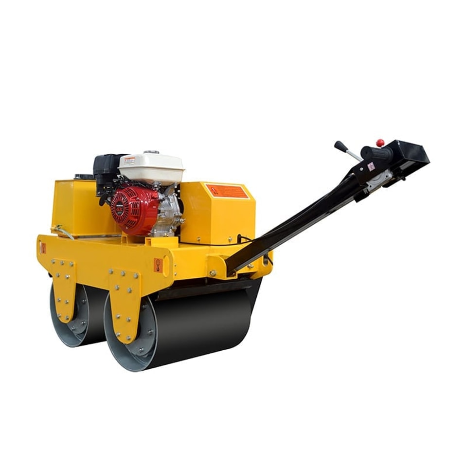 Rolo compactador de duplo tambor de condução a pé (diesel/gasolina)