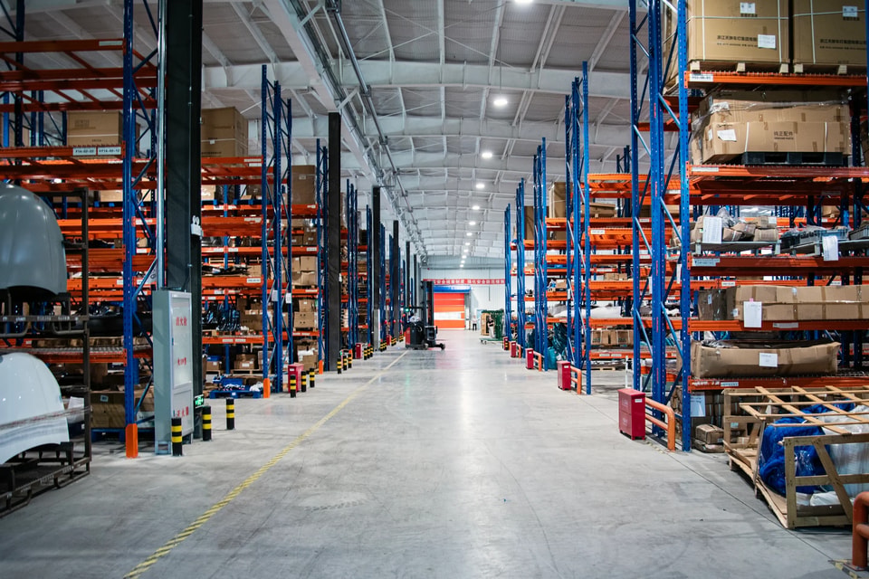 Parts storage aisles