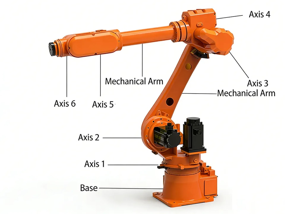 ¿Cuáles son los componentes principales de un robot de soldadura?
