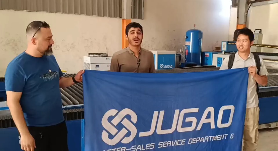 JUGAO Laser Equipment completó con éxito la instalación y capacitación de su tercera máquina de corte por láser de alta potencia en Kirkuk, Irak.
