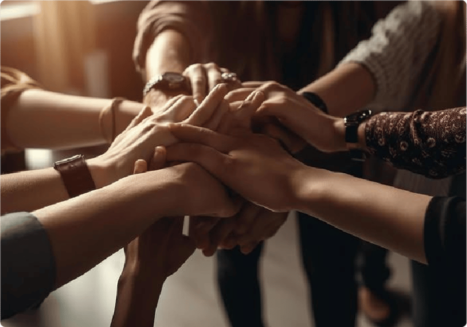 Professional team supporting sustainable business growth