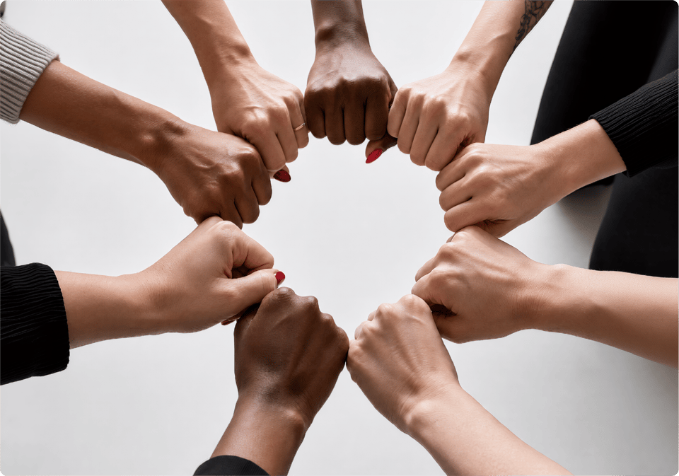 Professional team supporting sustainable business growth