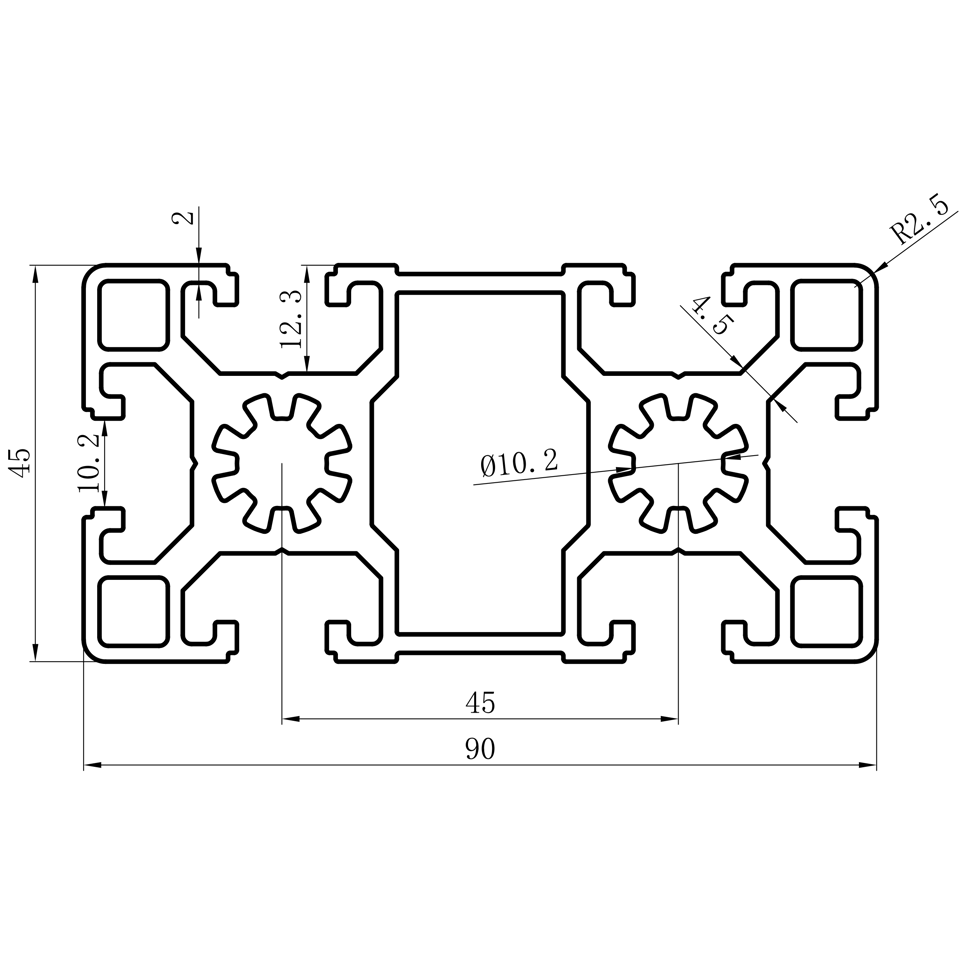 GCB-8-1640 dimension