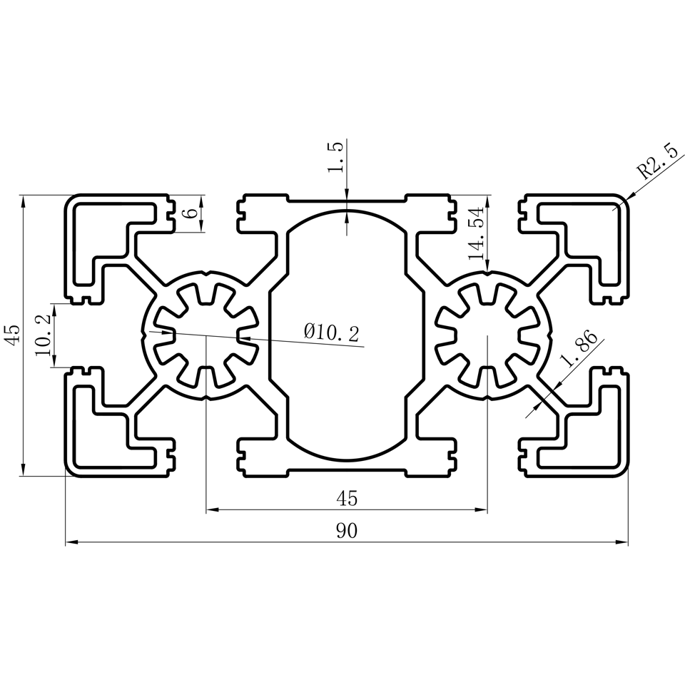 GCB-8-1640 dimension
