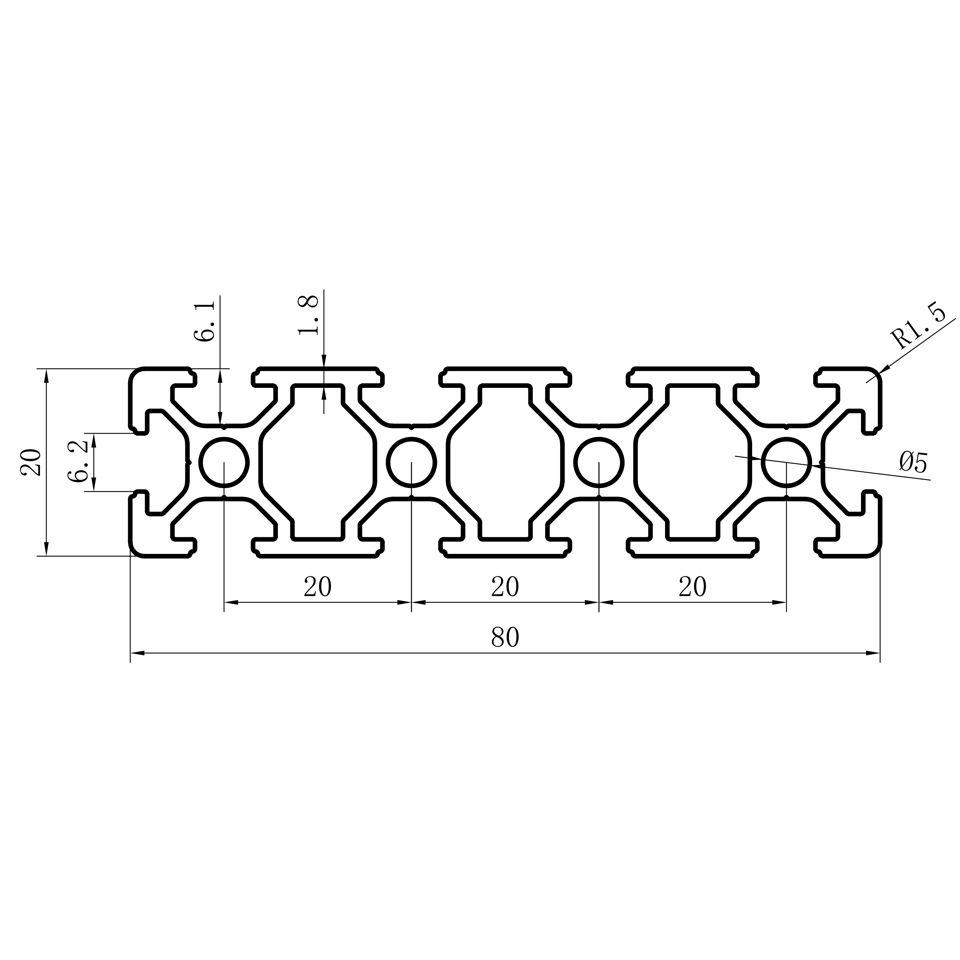 GCB-8-1640 dimension