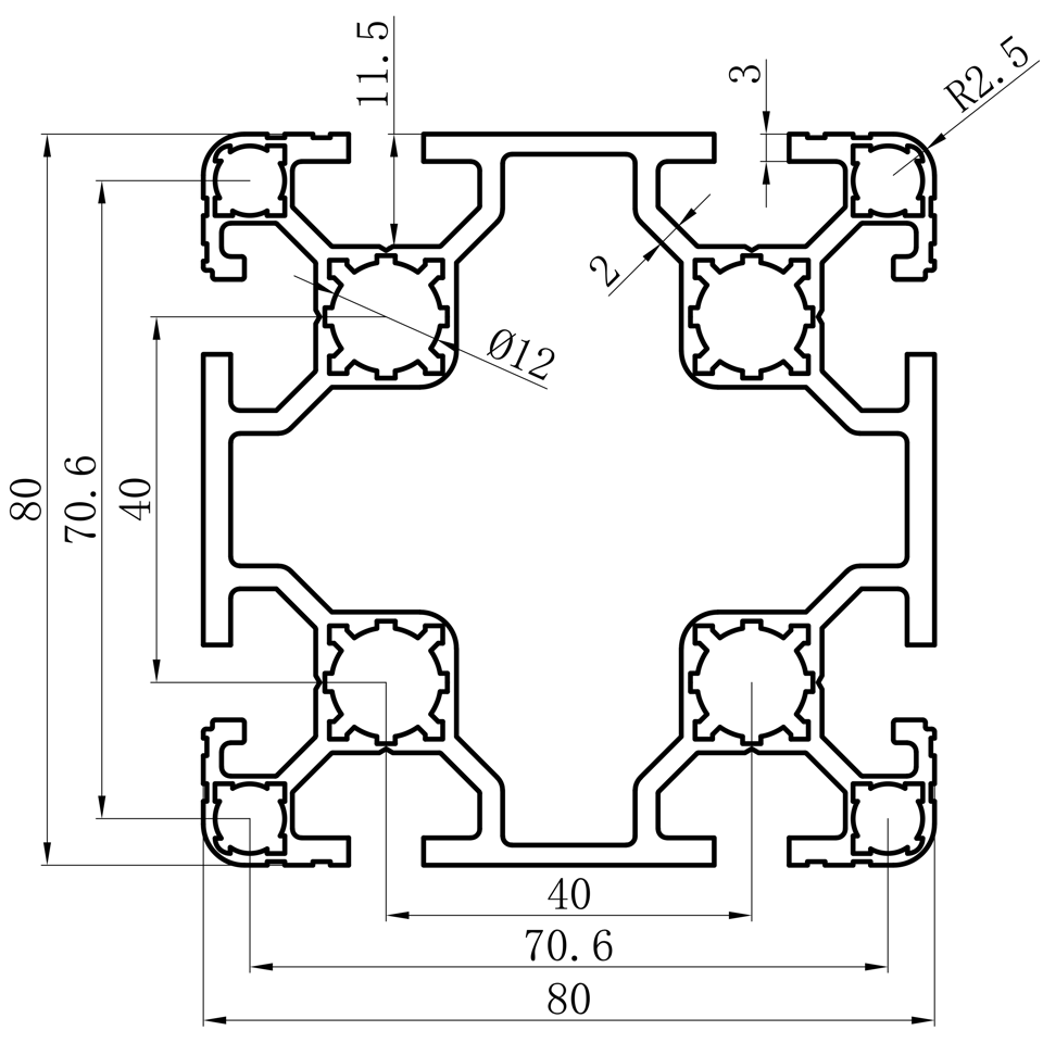 GCB-8-1640 dimension