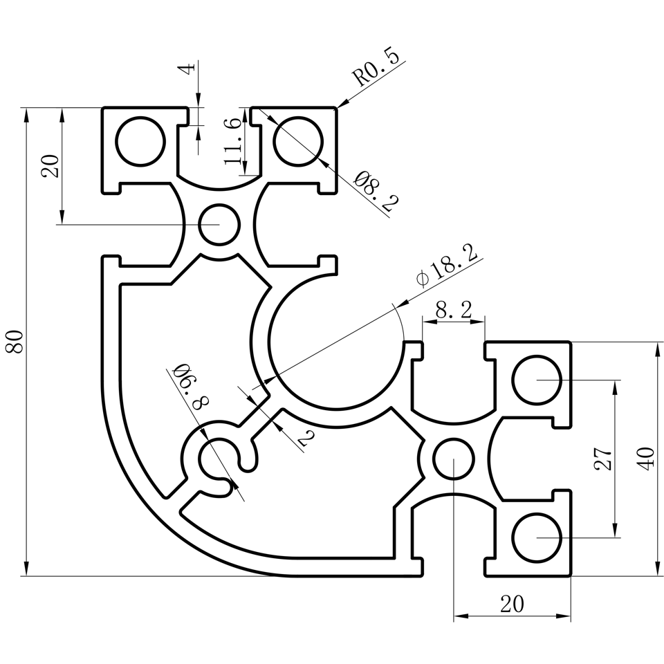 GCB-8-1640 dimension