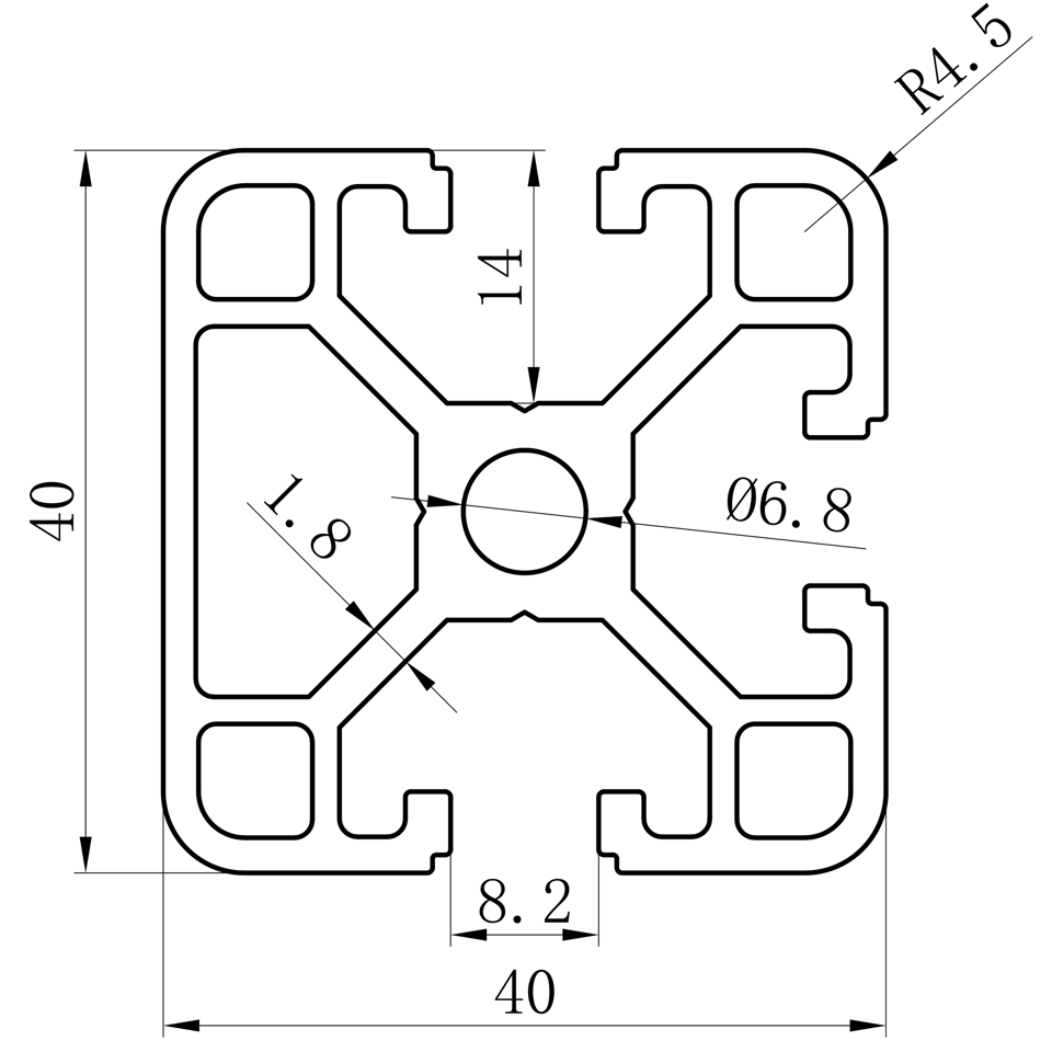 GCB-8-1640 dimension