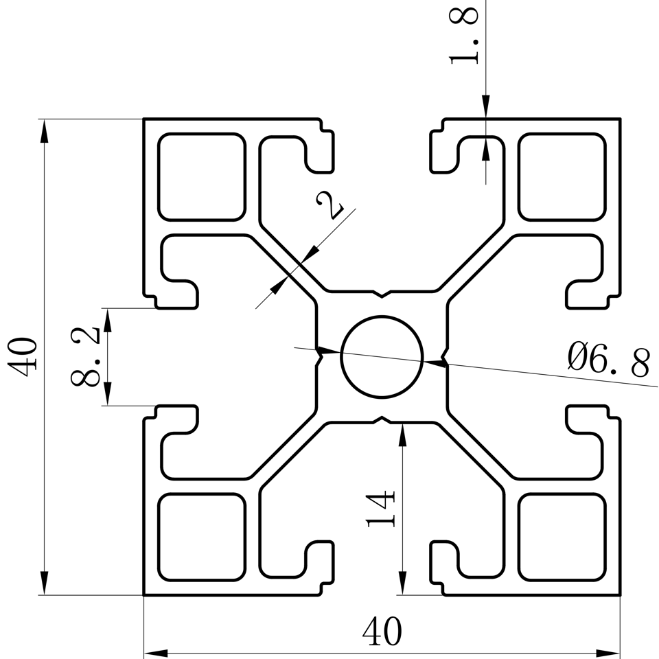 GCB-8-1640 dimension