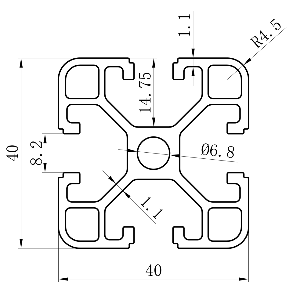 GCB-8-1640 dimension