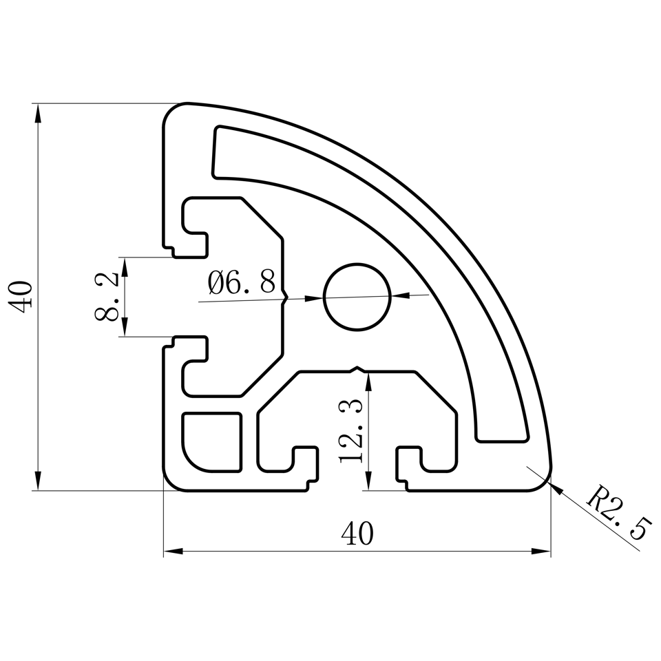GCB-8-1640 dimension