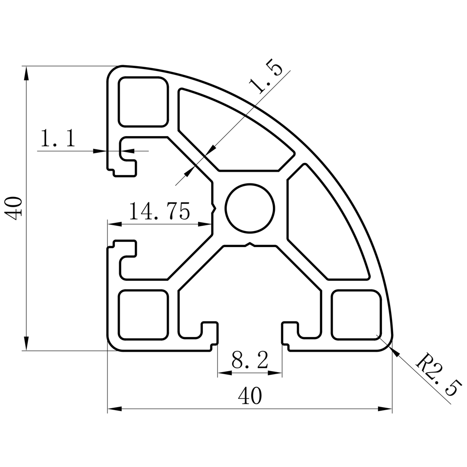 GCB-8-1640 dimension