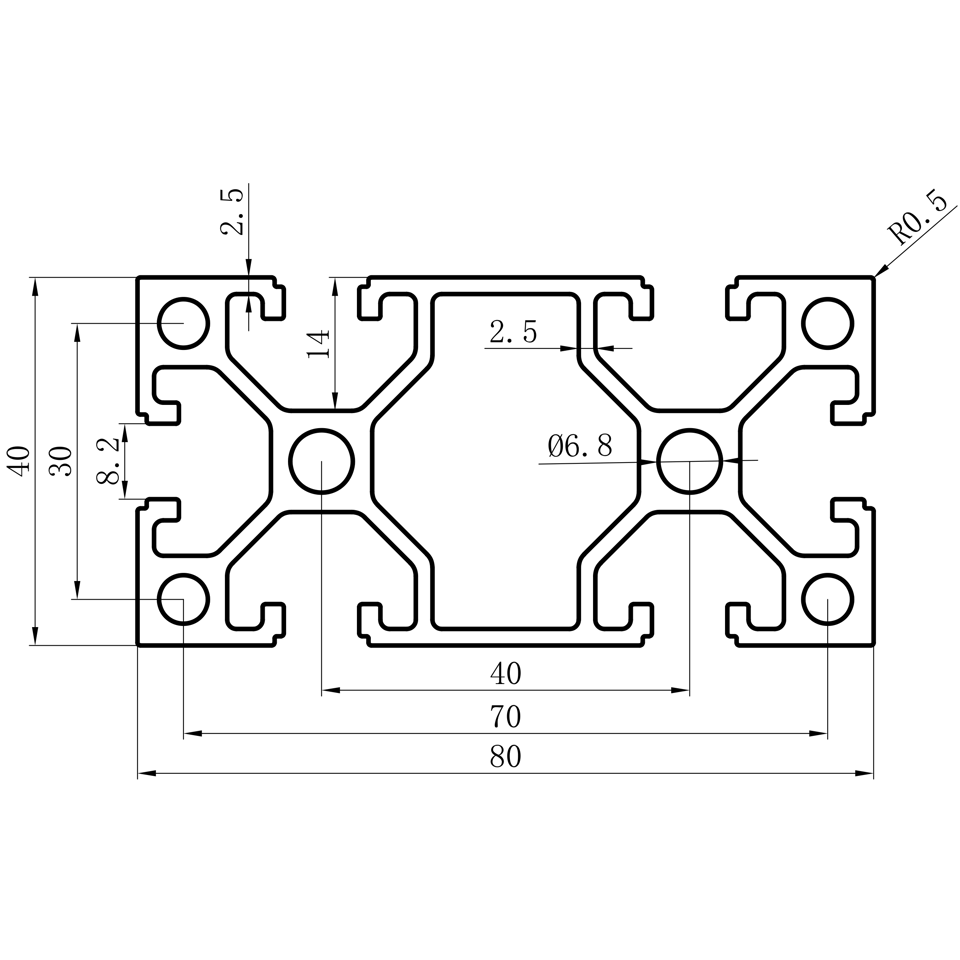 GCB-8-1640 dimension