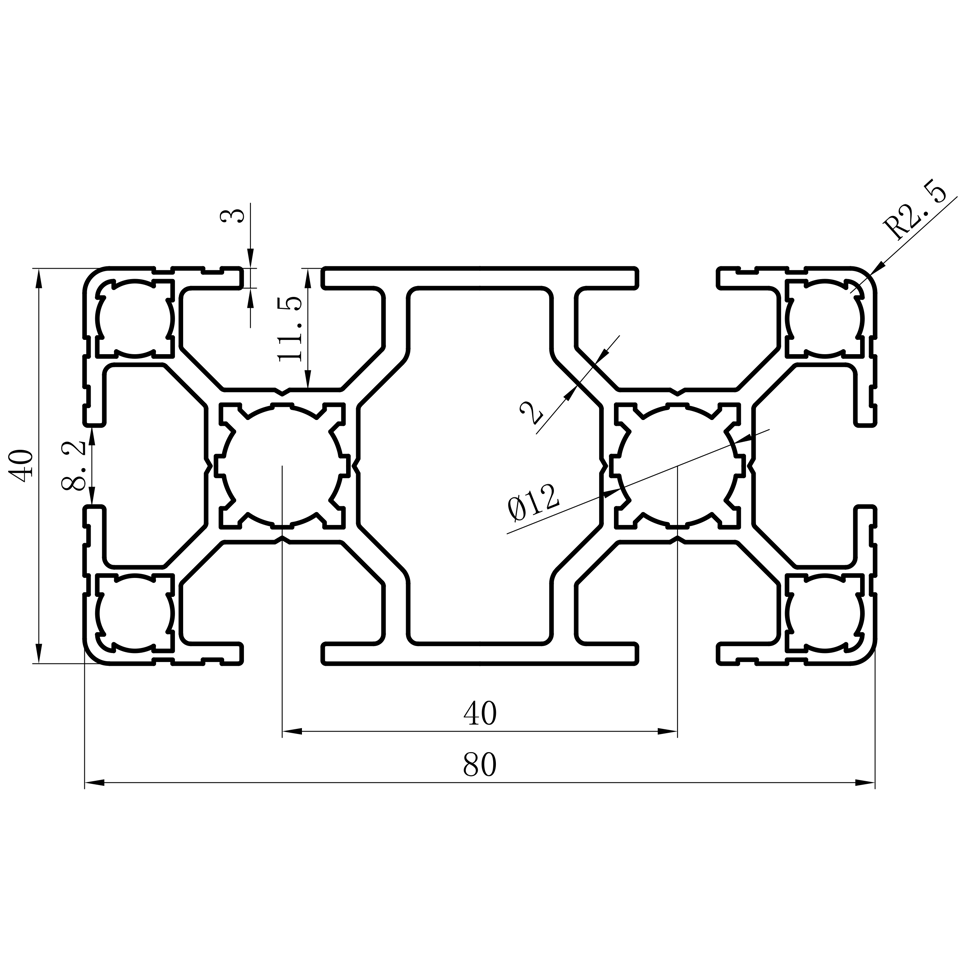GCB-8-1640 dimension