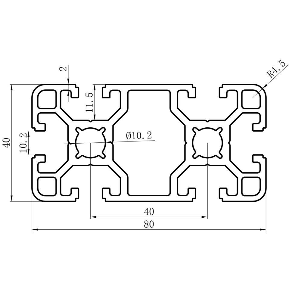 GCB-8-1640 dimension
