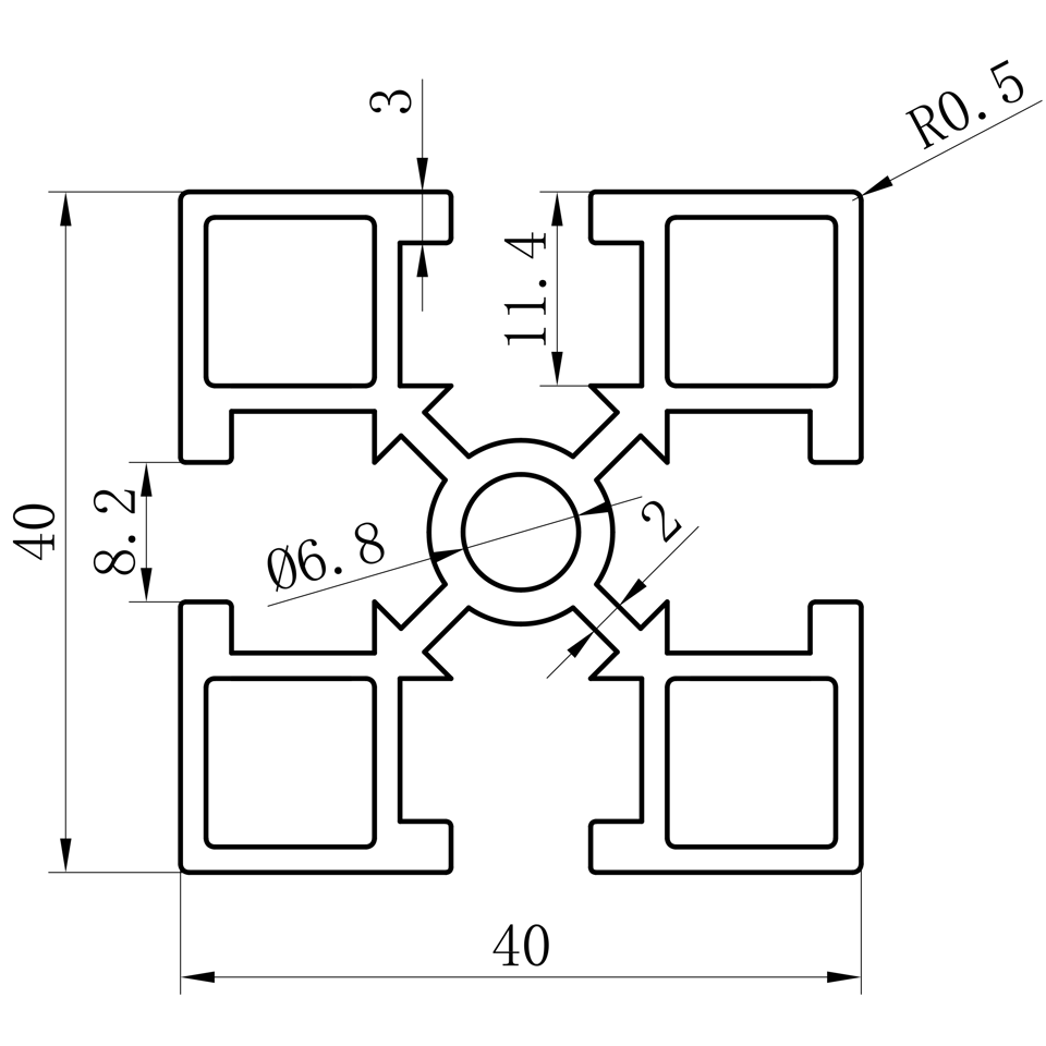 GCB-8-1640 dimension
