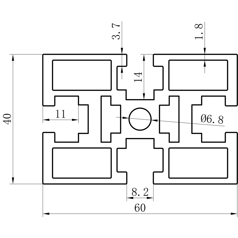 GCB-8-1640 dimension