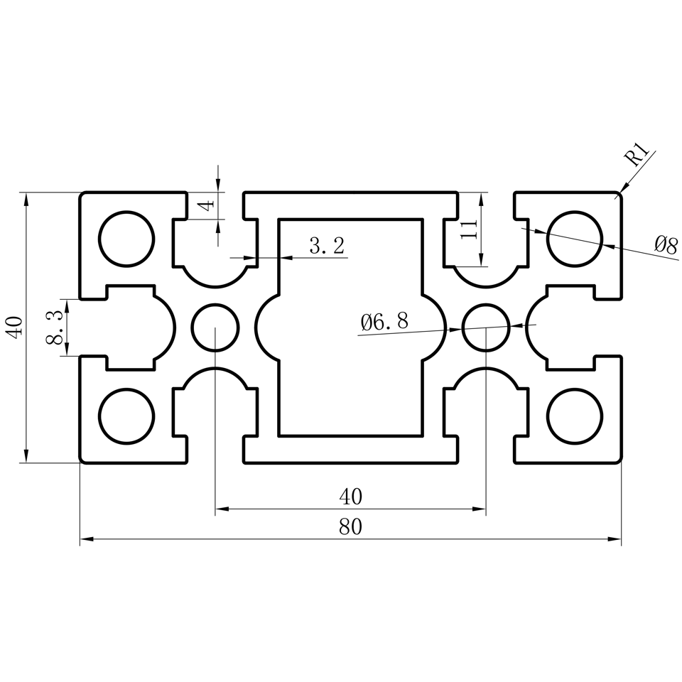 GCB-8-1640 dimension