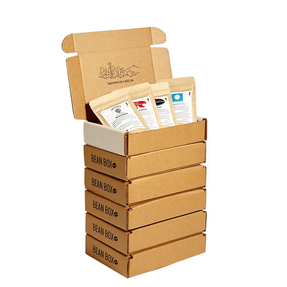 Caja para café personalizada con impresión flexográfica