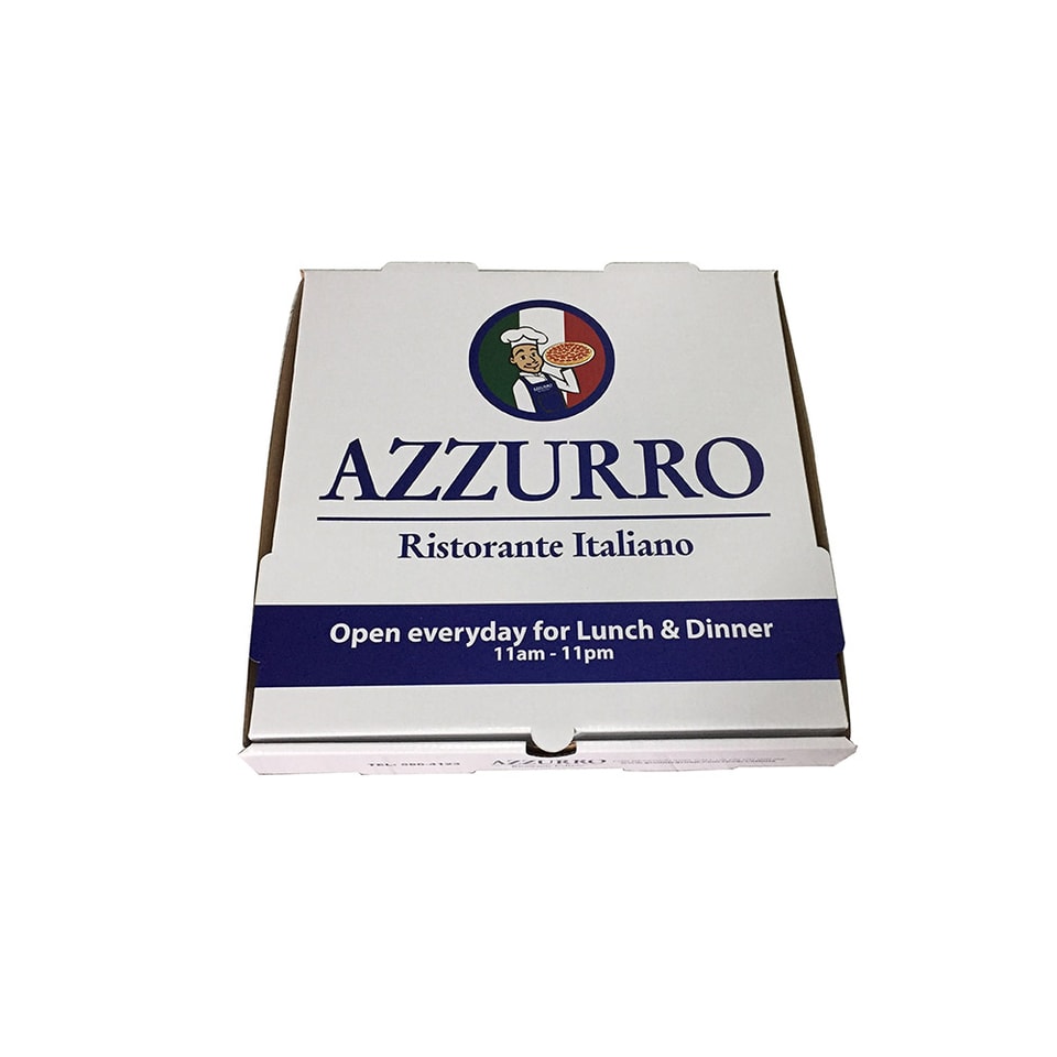 Caja para pizza con impresión offset CMYK